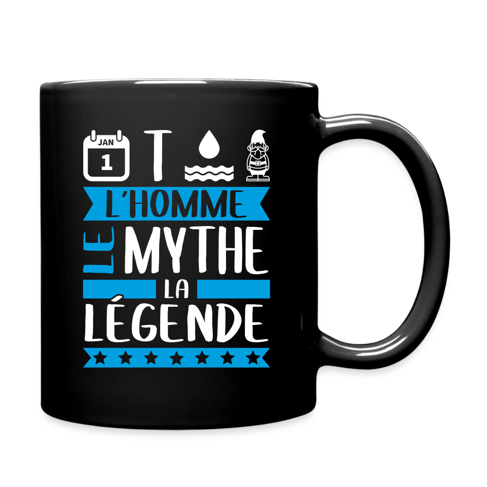 Mug uni Antonin rébus – L’homme, le mythe, la légende - noir