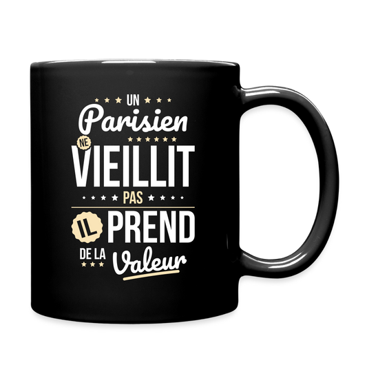 Mug uni - Un Parisien ne vieillit pas - noir