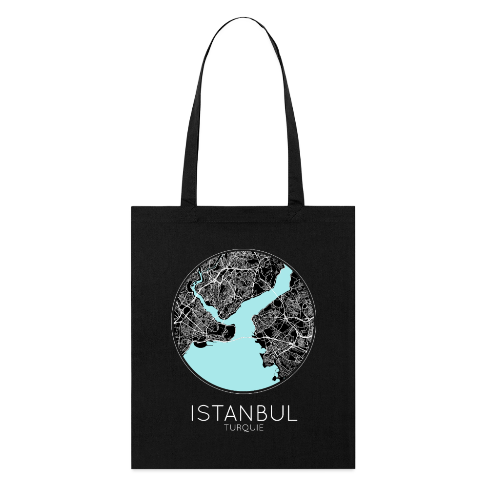 Tote Bag Istanbul Bio – Plan d’Istanbul - noir