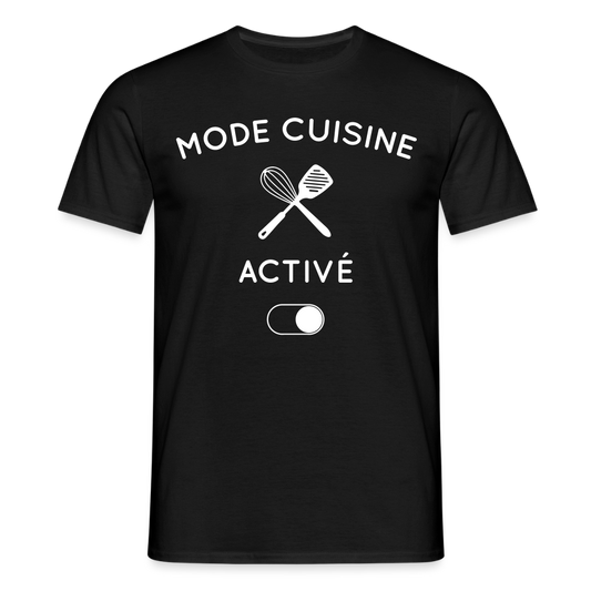 T-shirt Homme - Mode cuisine activé - noir