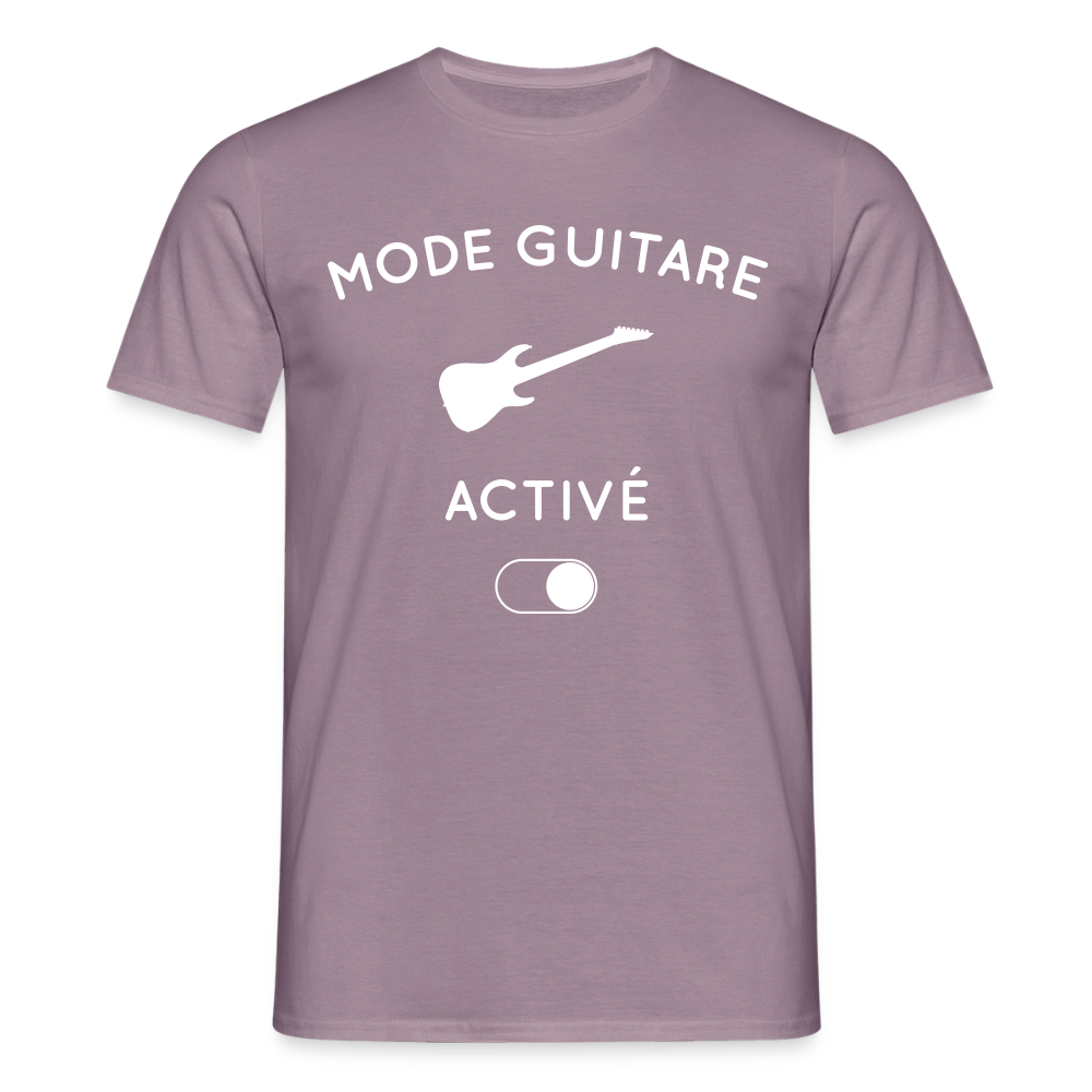 T-shirt Homme - Mode guitare activé - mauve gris 