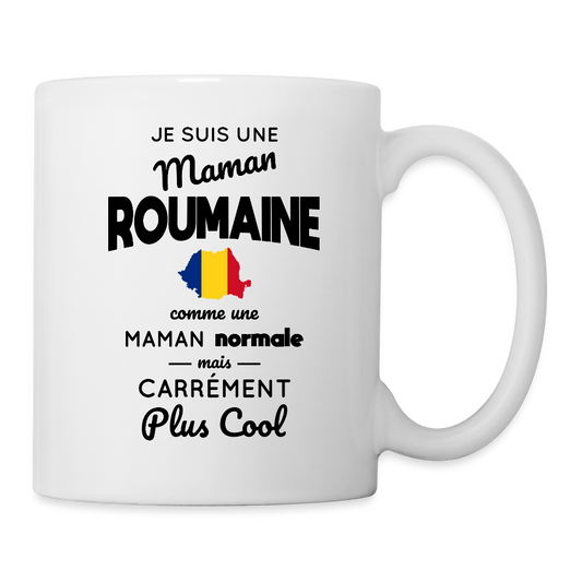 Mug blanc - Maman Roumaine plus cool - blanc