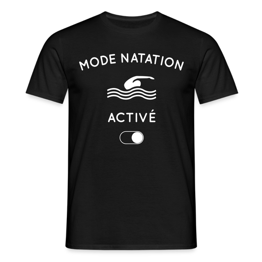 T-shirt Homme - Mode natation activé - noir