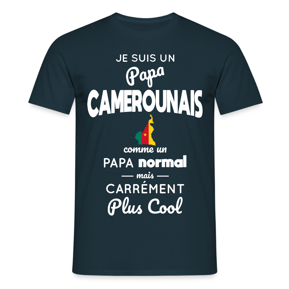 T-shirt Homme - Papa Camerounais Plus Cool - marine