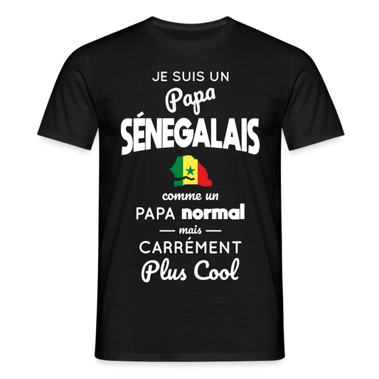 T-shirt Homme - Papa Sénégalais Plus Cool - noir