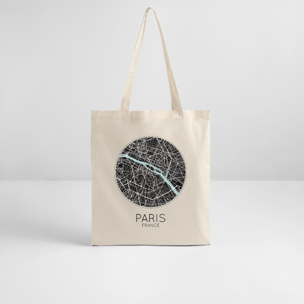 Tote Bag Paris Bio Coloris Clair – Plan de Paris - écru doux