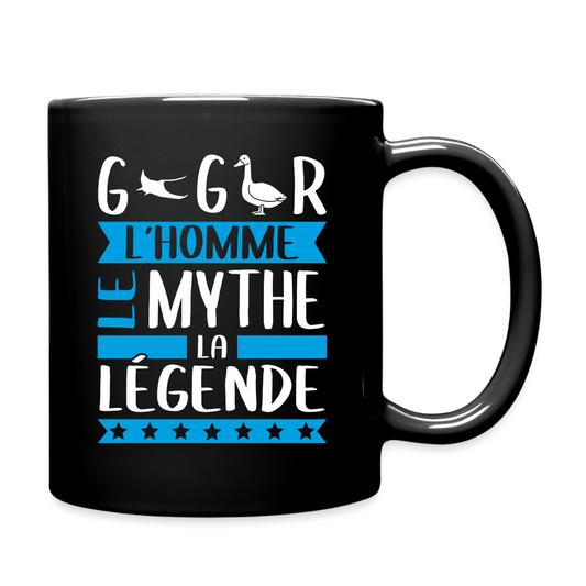 Mug uni Grégoire rébus – L’homme, le mythe, la légende - noir