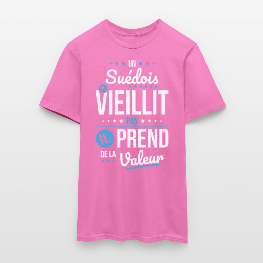 T-shirt Homme - Un Suédois ne vieillit pas - rose
