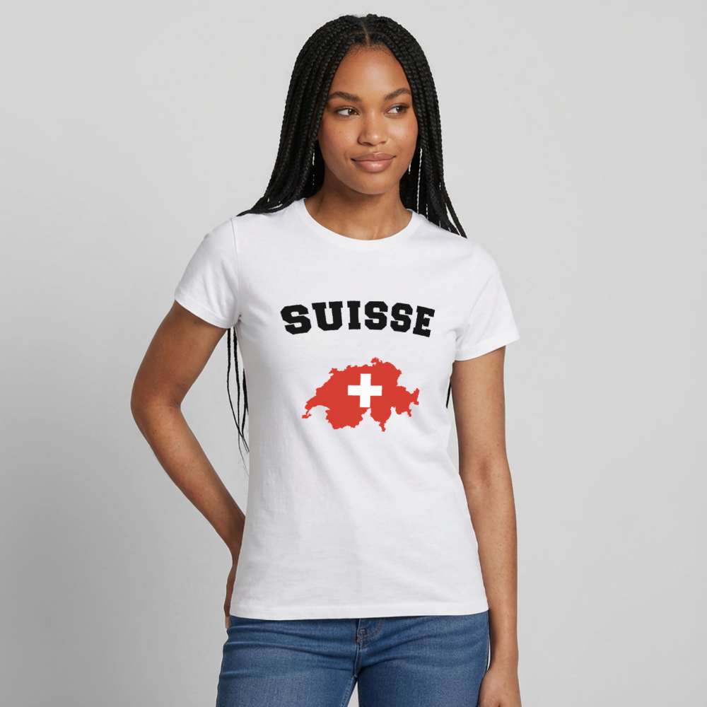 T-shirt Femme coloris clair - Suisse - blanc