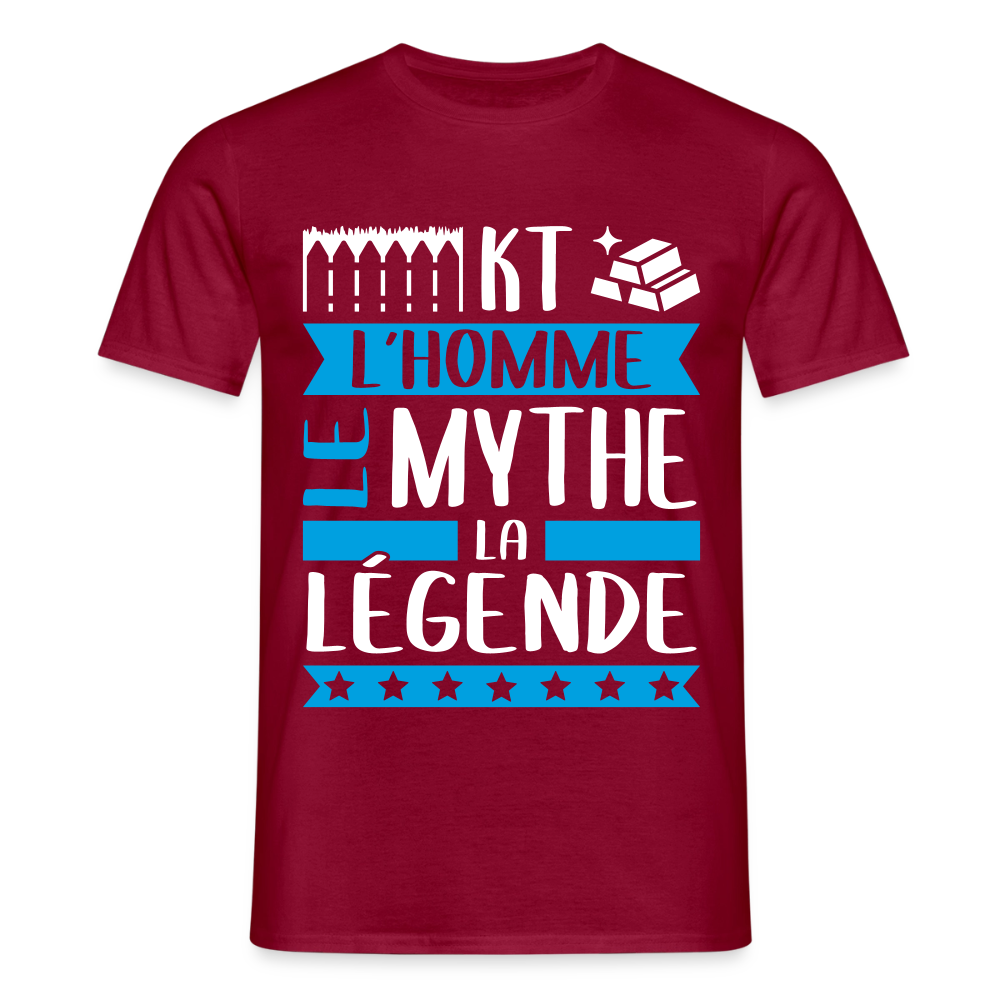 T-shirt homme Hector rébus – L’homme, le mythe, la légende - rouge brique