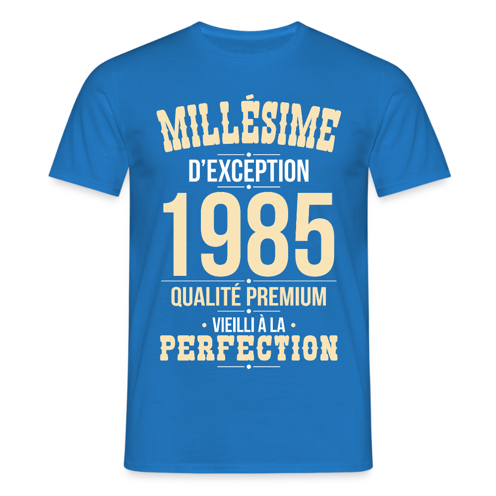 T-shirt Homme - Anniversaire 40 Ans - Millésime 1985 - bleu royal