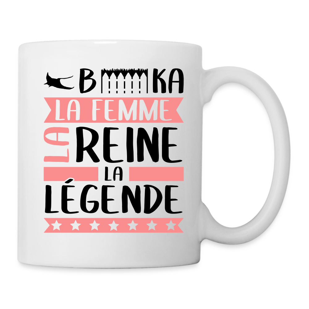 Mug blanc Rébecca rébus – La femme, la reine, la légende - blanc