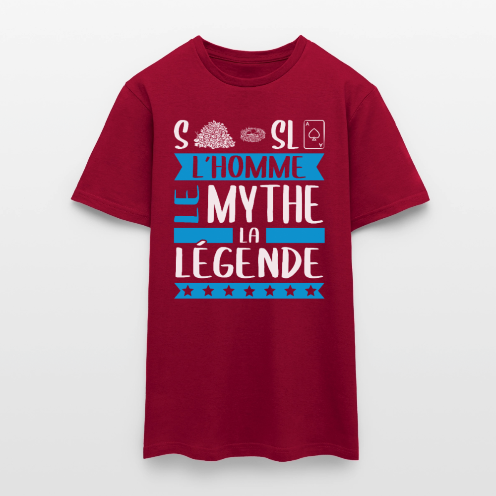 T-shirt homme Stanislas rébus – L’homme, le mythe, la légende - rouge brique