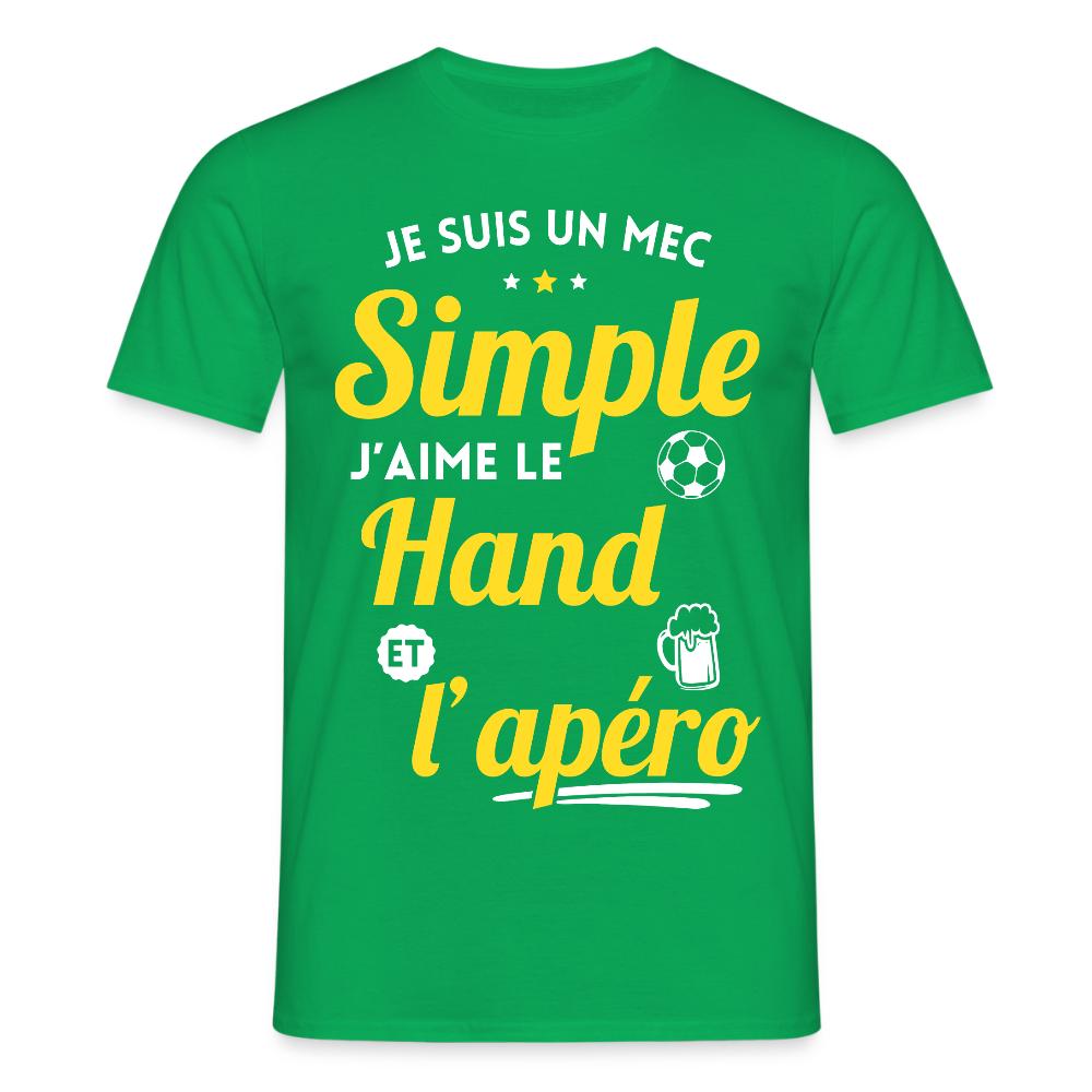 T-shirt Homme - J'aime le hand et l'apéro - vert