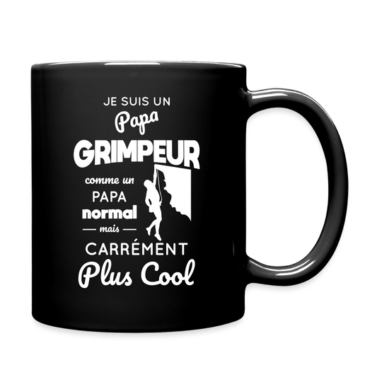 Mug uni - Papa grimpeur plus cool - noir