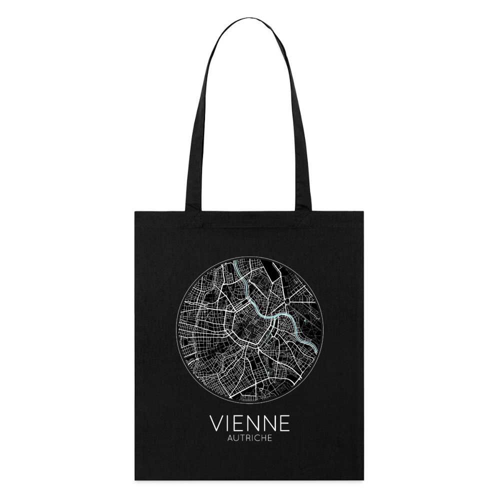 Tote Bag Vienne Bio – Plan de Vienne - noir