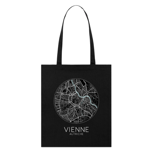 Tote Bag Vienne Bio – Plan de Vienne - noir