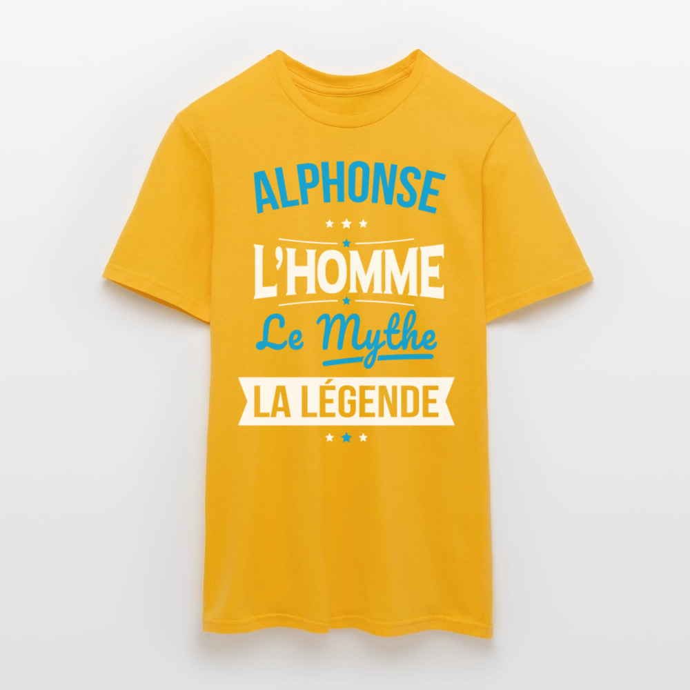 T-shirt Homme - Alphonse - l'Homme - le Mythe - la Légende - jaune