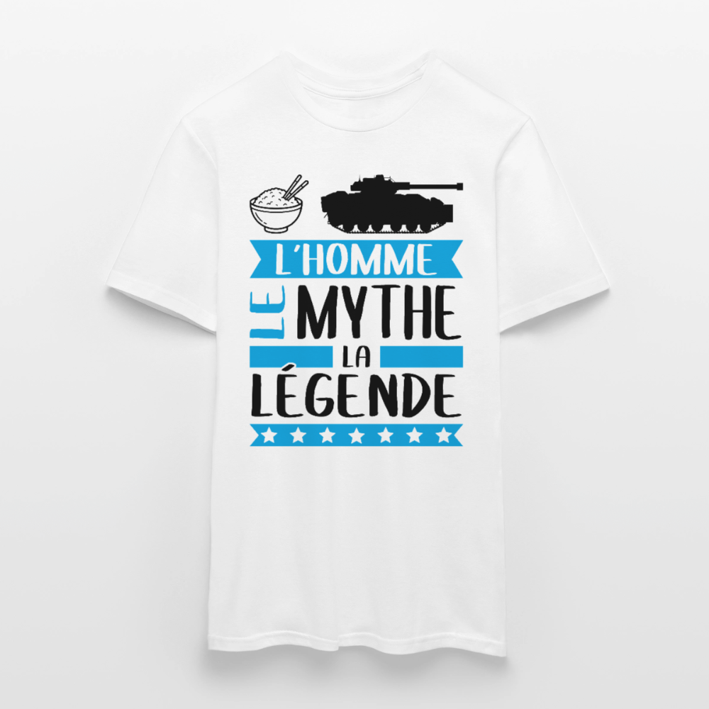 T-shirt homme coloris clair Richard en rébus – L’homme, le mythe, la légende - blanc