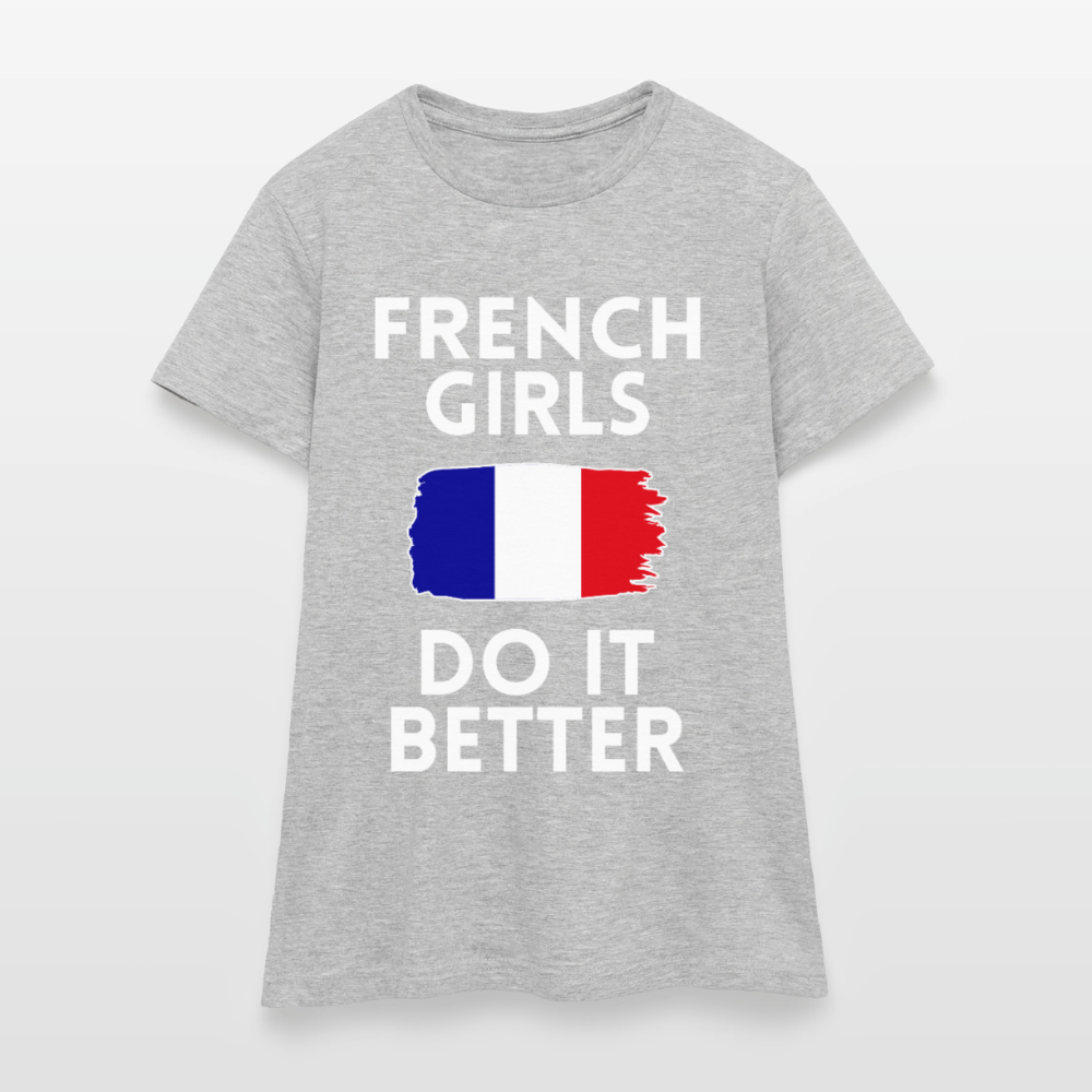 T-shirt femme - French Girls Do It Better - gris chiné