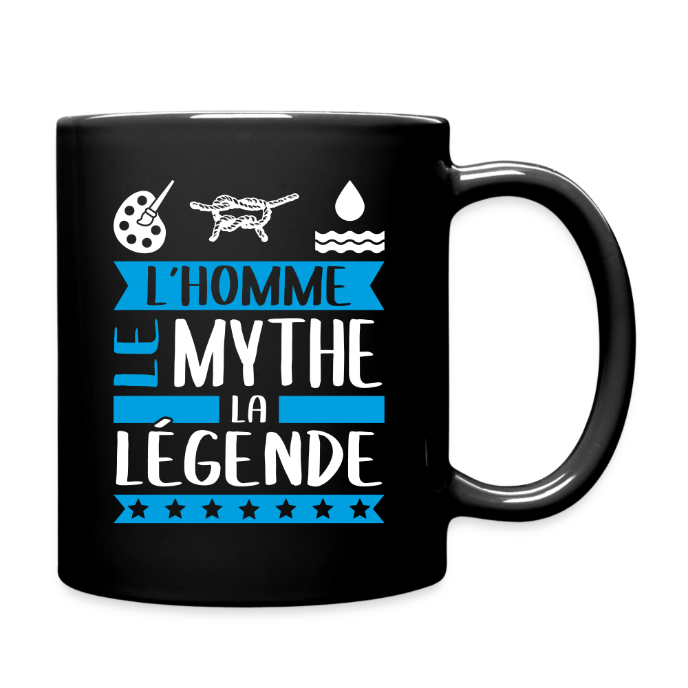 Mug uni Arnaud rébus – L’homme, le mythe, la légende - noir