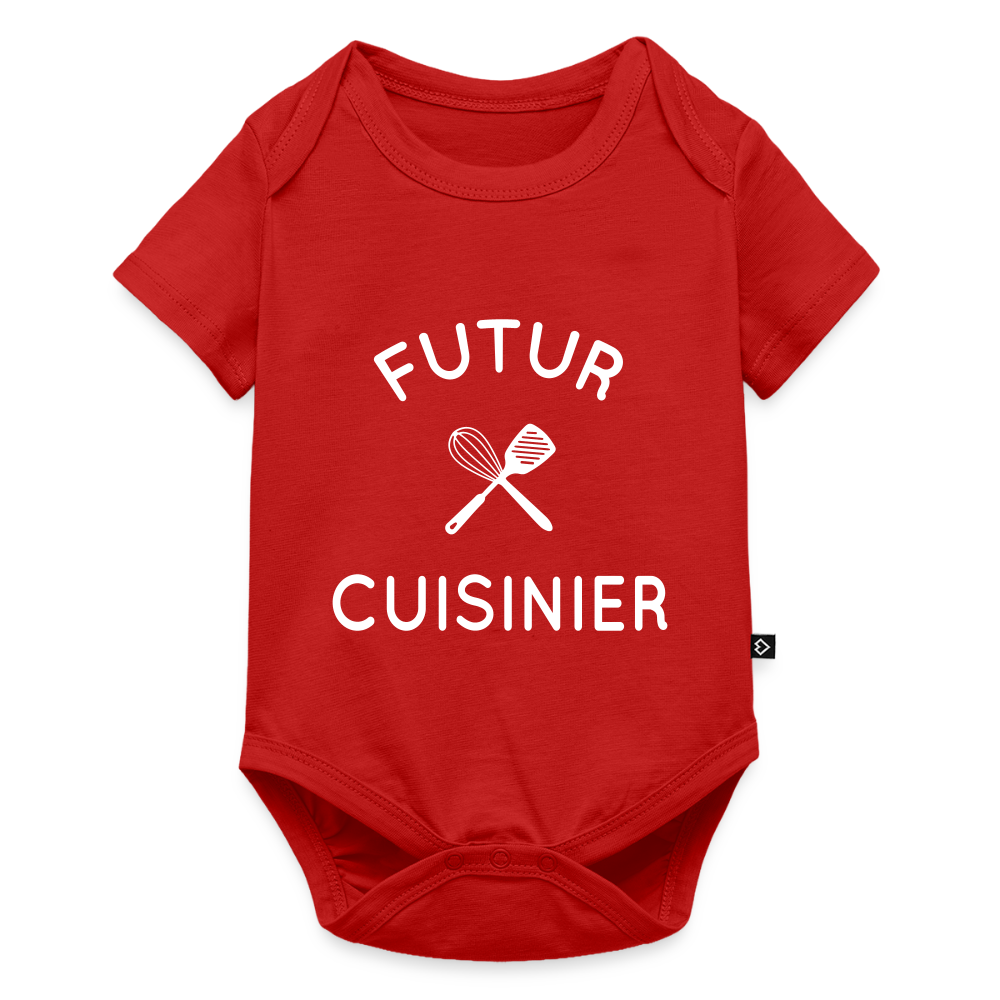Body Bébé bio manches courtes - Futur cuisinier - rouge