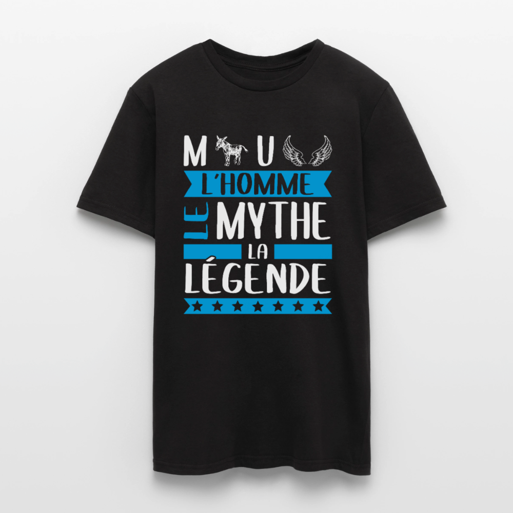 T-shirt homme Manuel rébus – L’homme, le mythe, la légende - noir