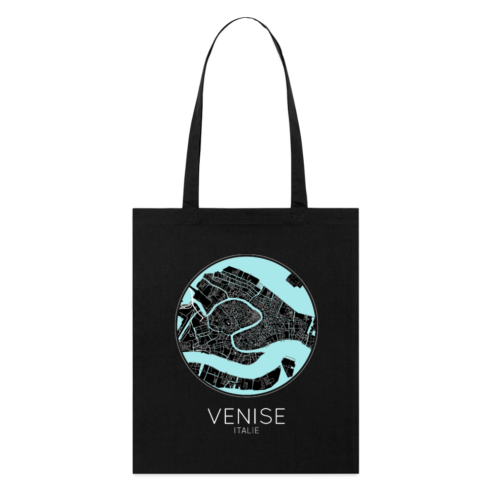Tote Bag Venise Bio – Plan de Venise - noir