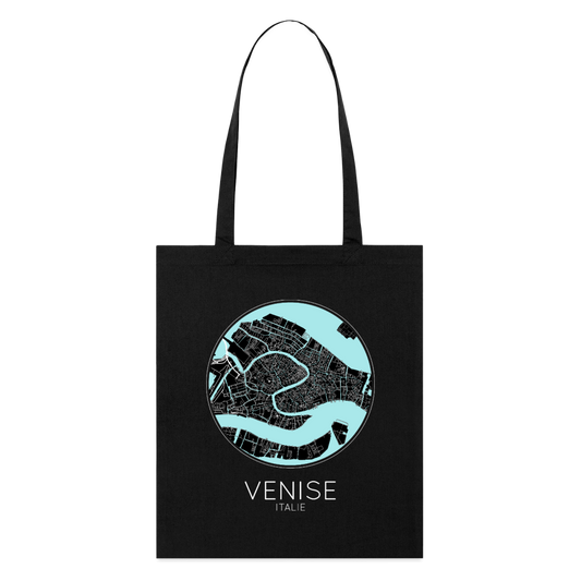 Tote Bag Venise Bio – Plan de Venise - noir