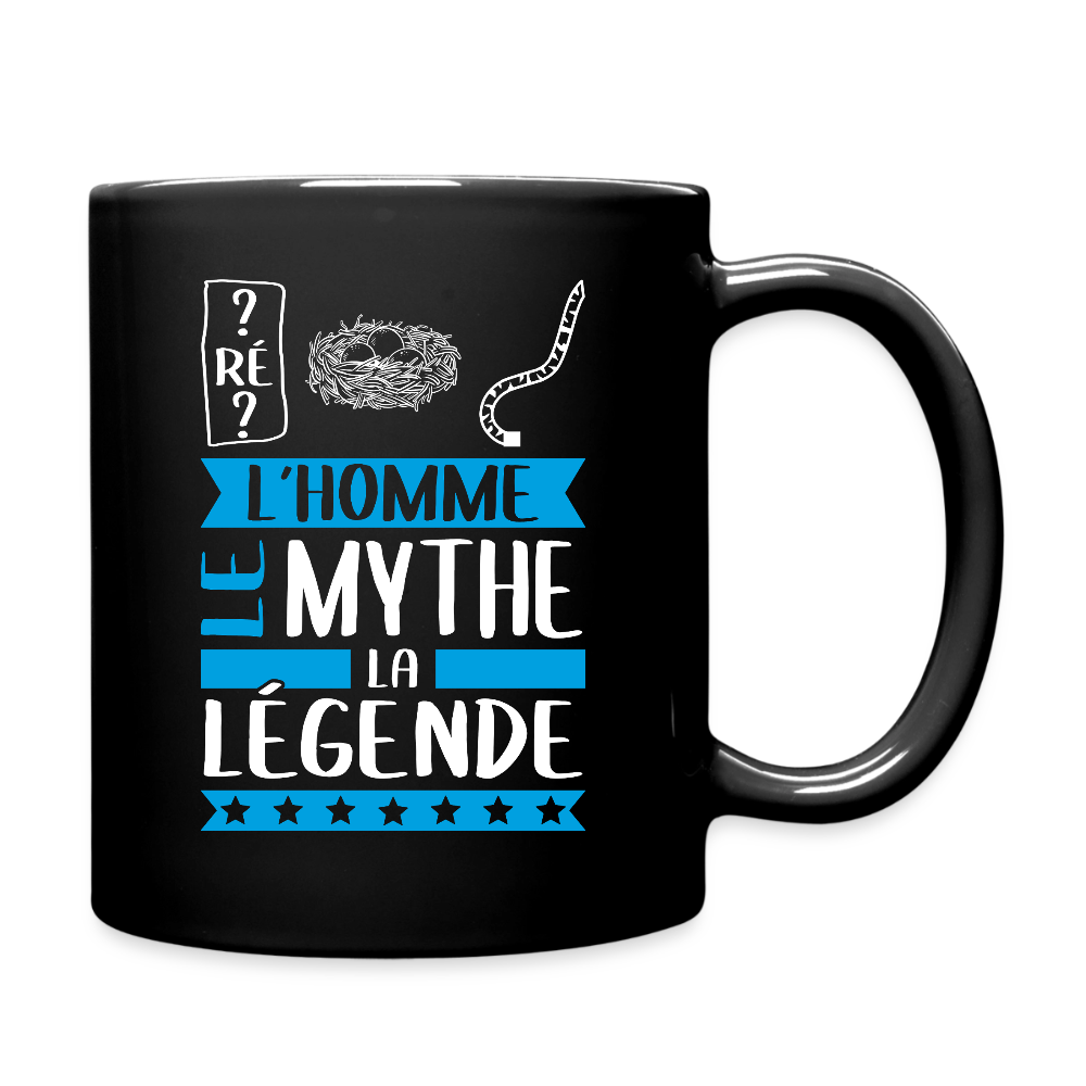 Mug uni Dominique rébus – L’homme, le mythe, la légende - noir