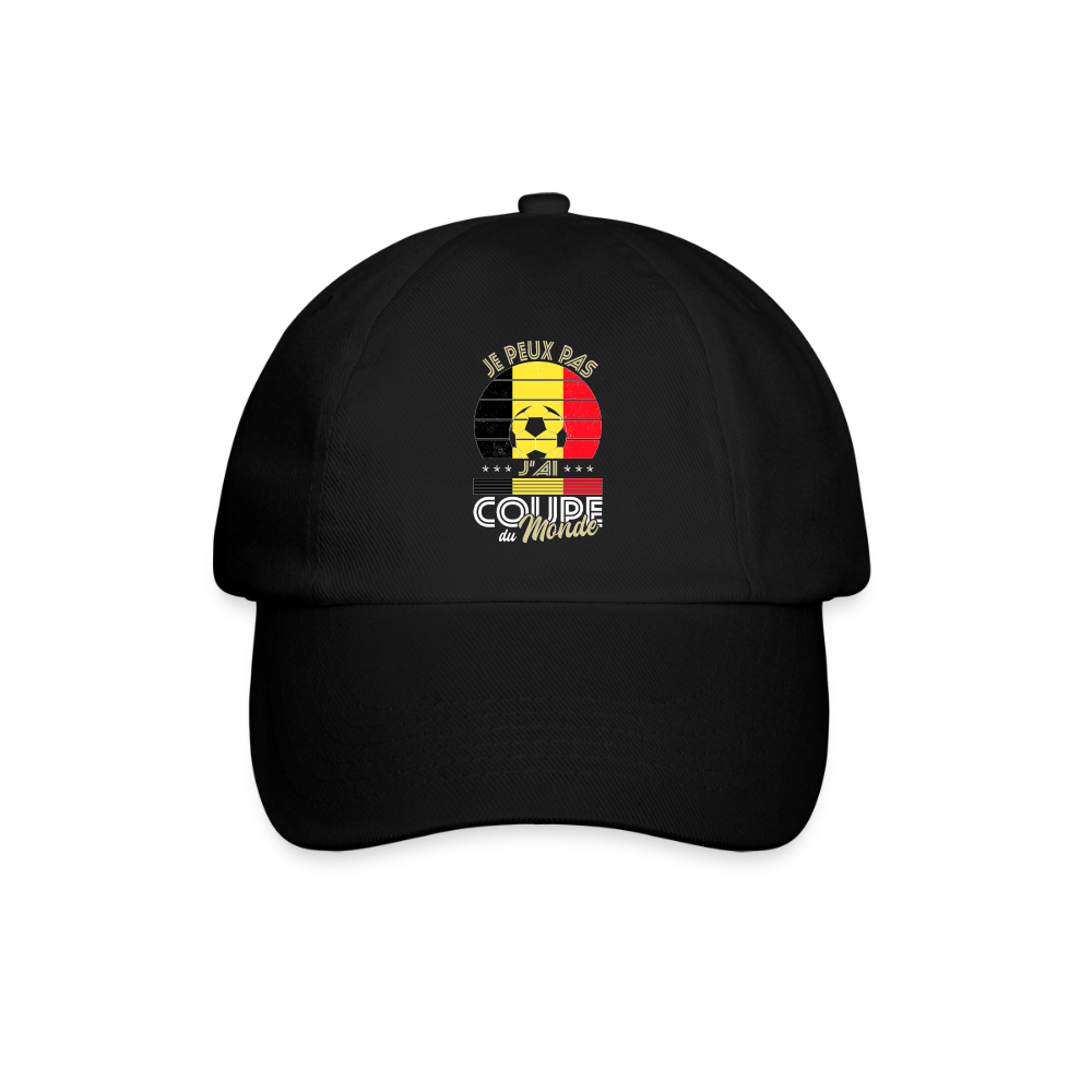 Casquette classique - Je peux pas j'ai Coupe du Monde - Belgique - noir/noir