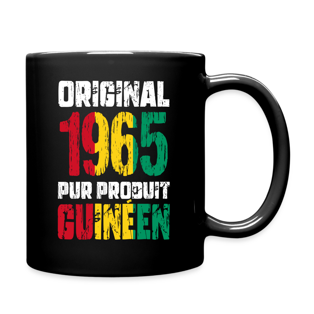 Mug uni - Anniversaire 60 Ans - Original 1965 - Pur produit Guinéen - noir