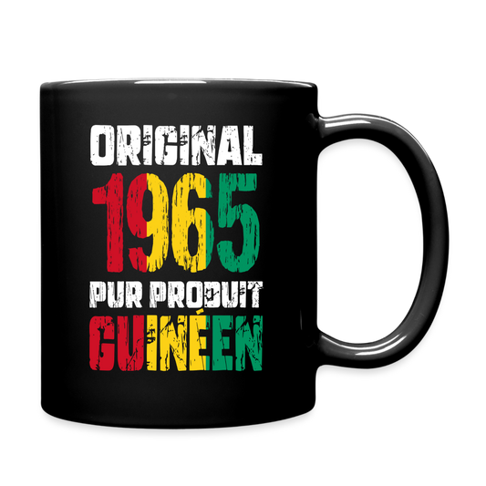 Mug uni - Anniversaire 60 Ans - Original 1965 - Pur produit Guinéen - noir