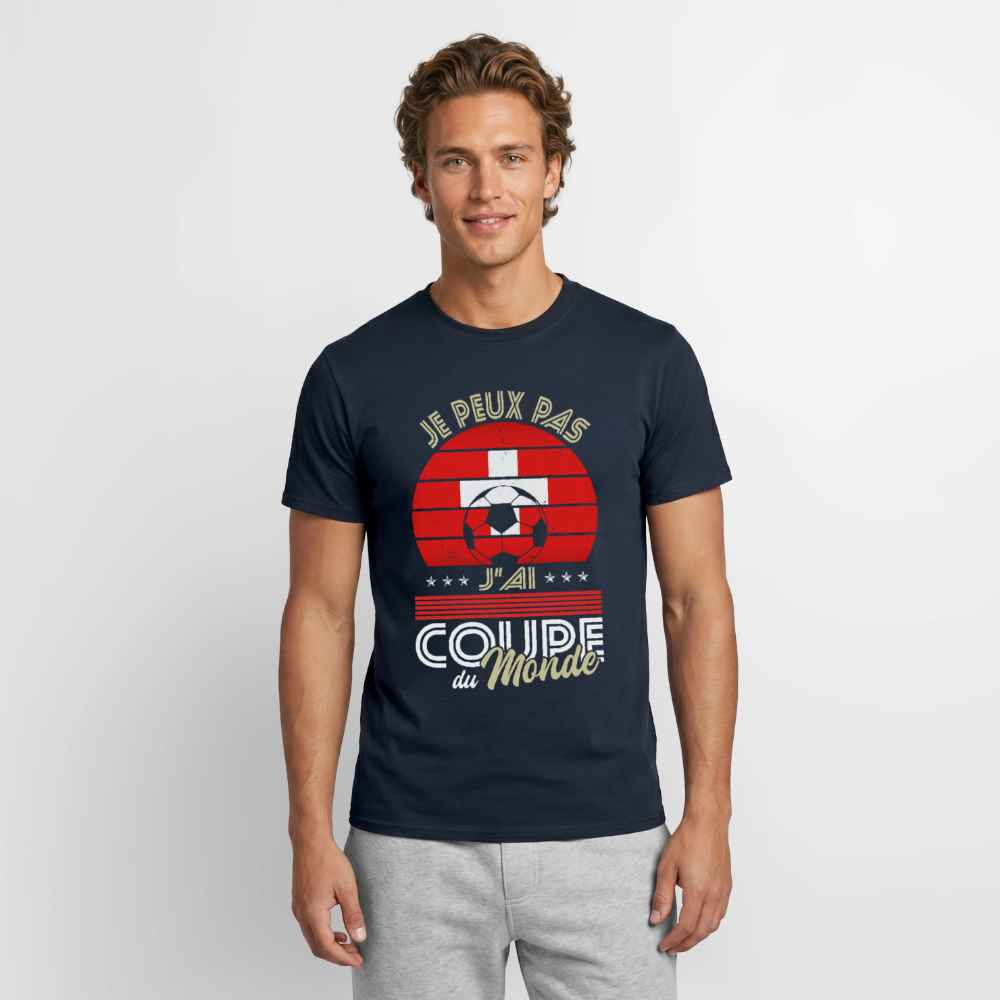 T-shirt Homme - Je peux pas j'ai Coupe du Monde - Suisse - marine