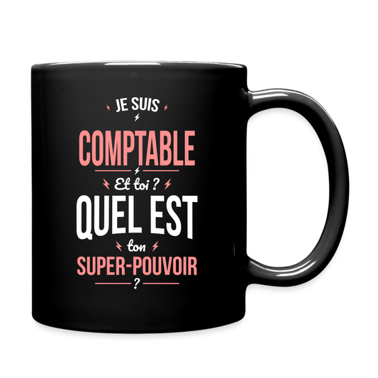 Mug uni - Je suis comptable - Super-pouvoir - noir