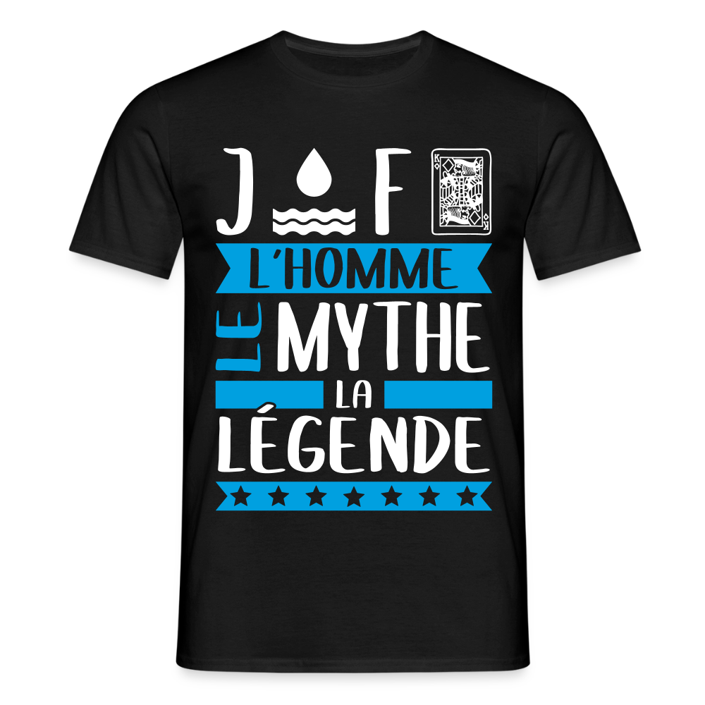 T-shirt homme Geoffroy rébus – L’homme, le mythe, la légende - noir