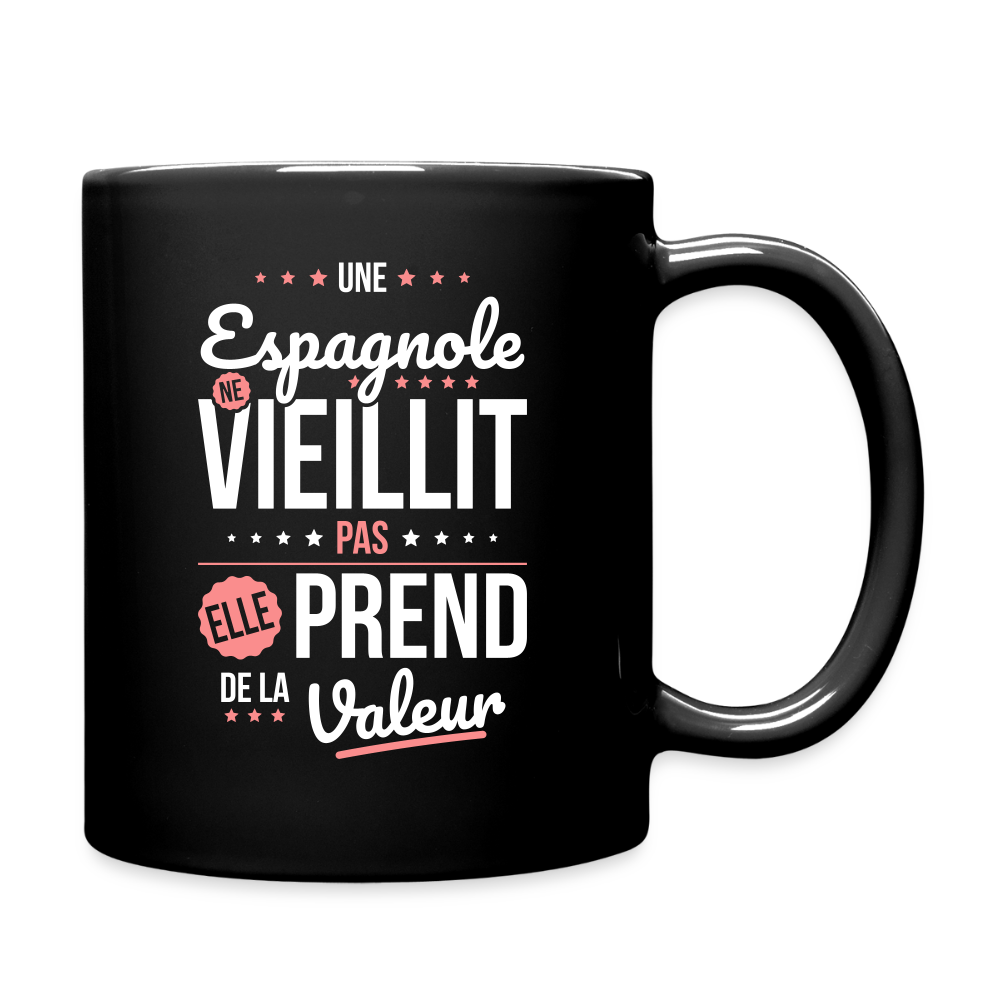 Mug uni - Une Espagnole ne vieillit pas - noir