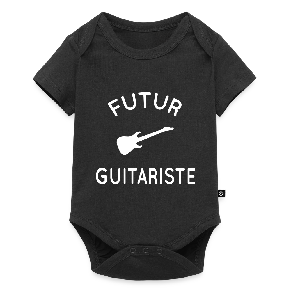 Body Bébé bio manches courtes - Futur guitariste - noir