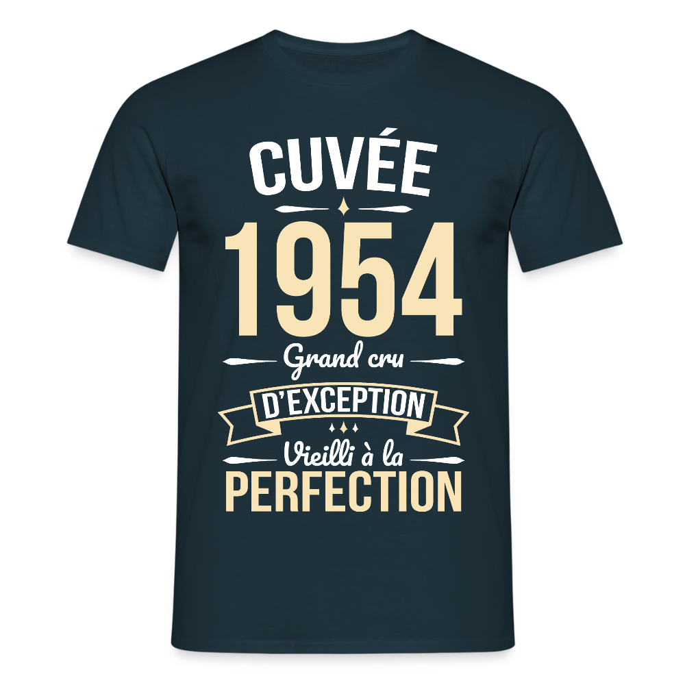 T-shirt Homme - Anniversaire 71 Ans - Cuvée 1954 - marine