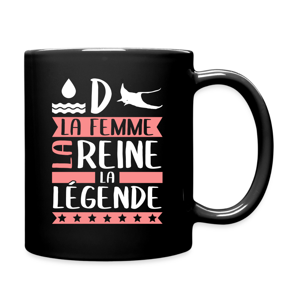 Mug uni Audrey rébus – La femme, la reine, la légende - noir