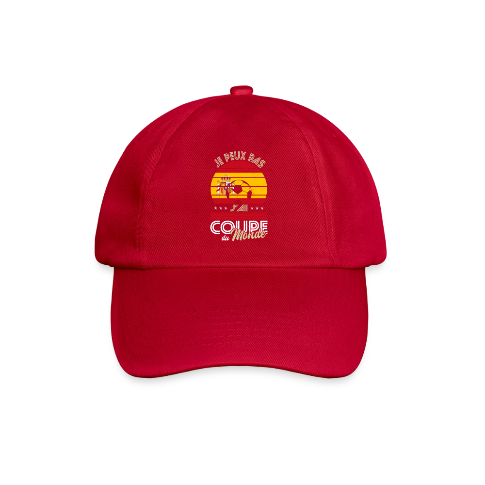 Casquette classique - Je peux pas j'ai Coupe du Monde - Espagne - rouge classique