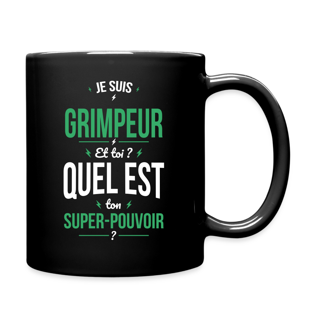 Mug uni - Je suis grimpeur - Super-pouvoir - noir