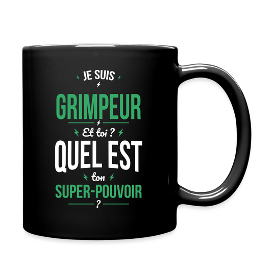 Mug uni - Je suis grimpeur - Super-pouvoir - noir
