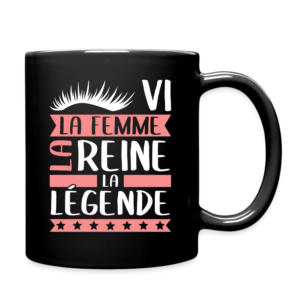 Mug uni Sylvie rébus – La femme, la reine, la légende - noir