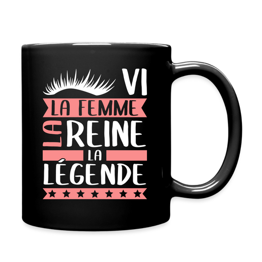 Mug uni Sylvie rébus – La femme, la reine, la légende - noir