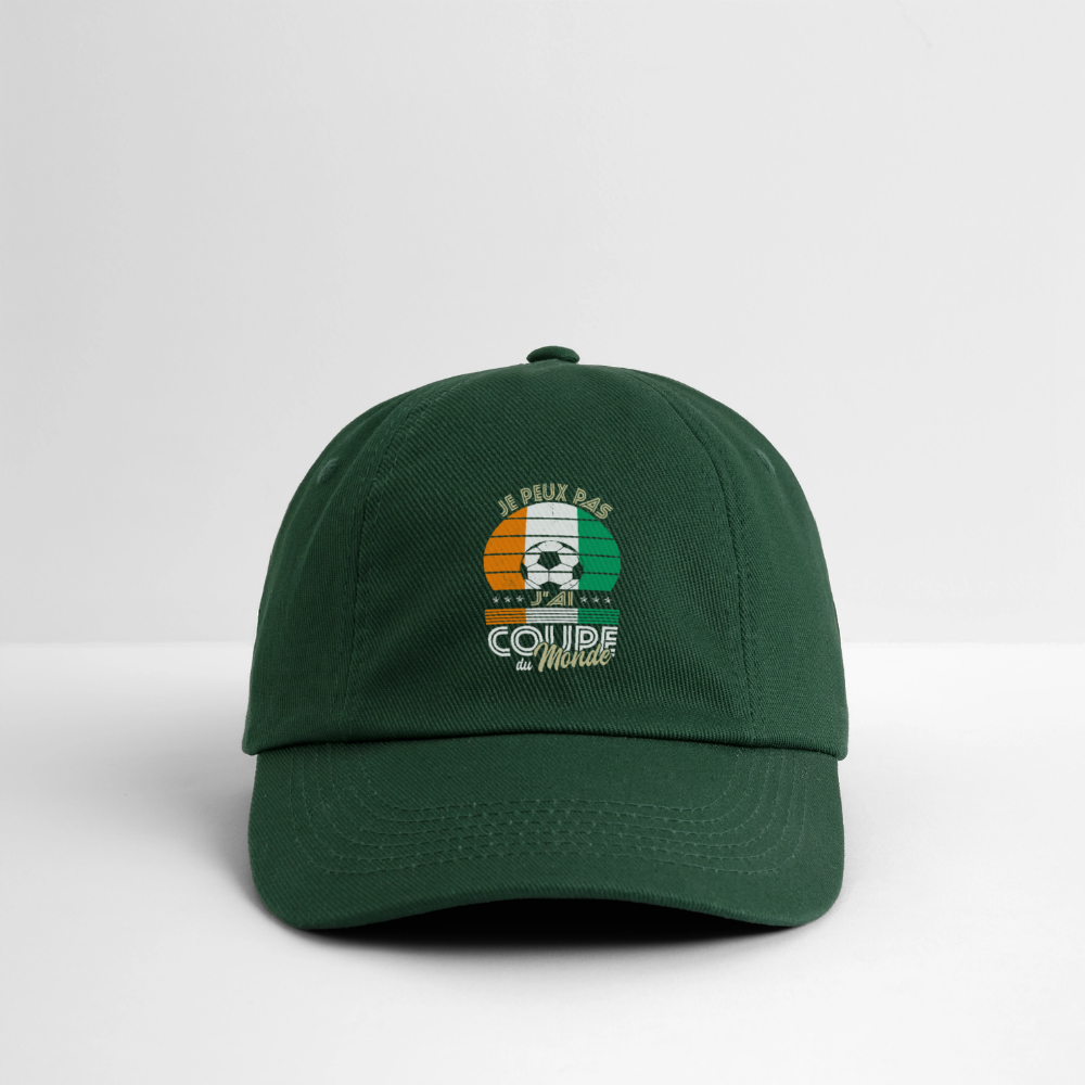 Casquette classique - Je peux pas j'ai Coupe du Monde - Côte d’Ivoire - vert bouteille