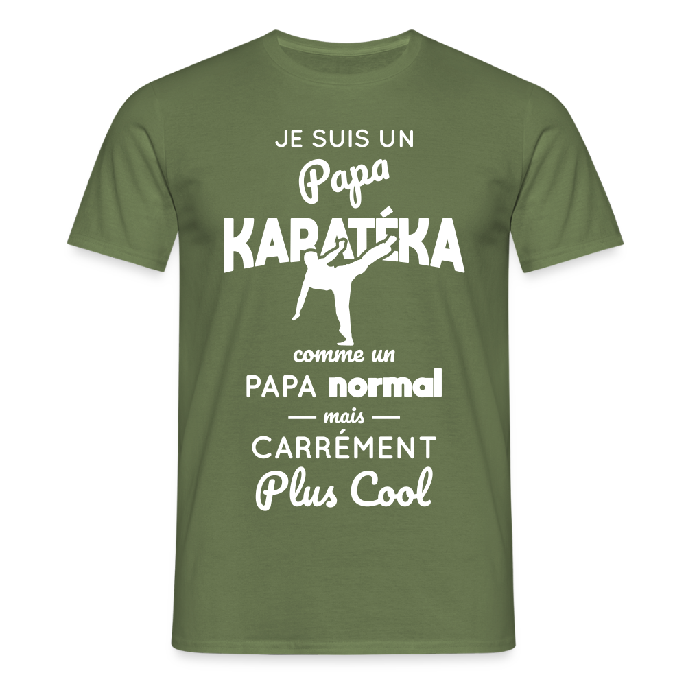 T-shirt Homme - Papa karatéka plus cool - vert militaire