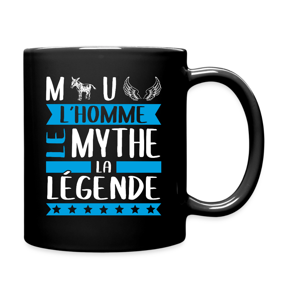 Mug uni Manuel rébus – L’homme, le mythe, la légende - noir