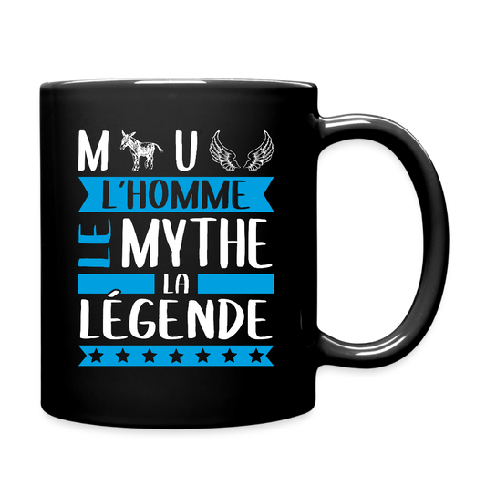Mug uni Manuel rébus – L’homme, le mythe, la légende - noir