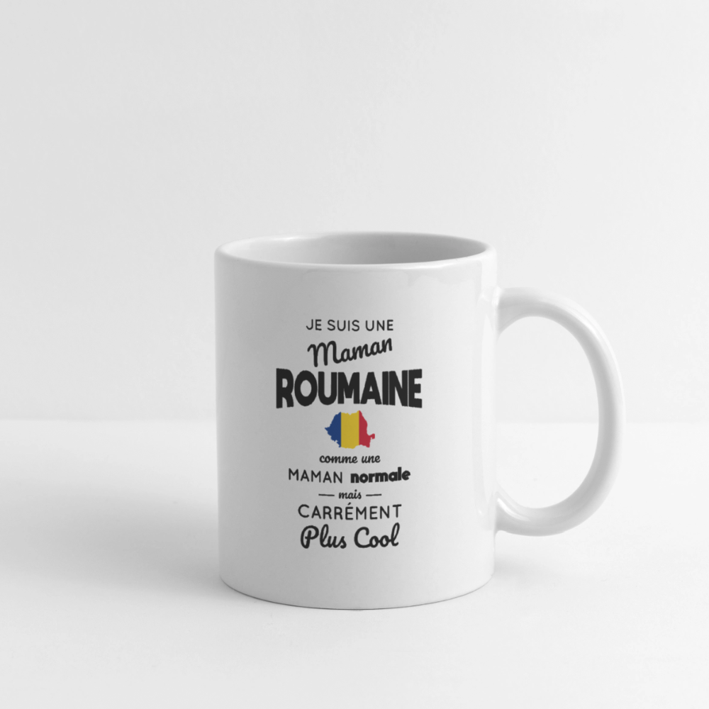 Mug blanc - Maman Roumaine plus cool - blanc